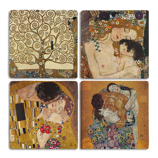 Stone Coasters - Set of 4 Gustav Klimt Paintings