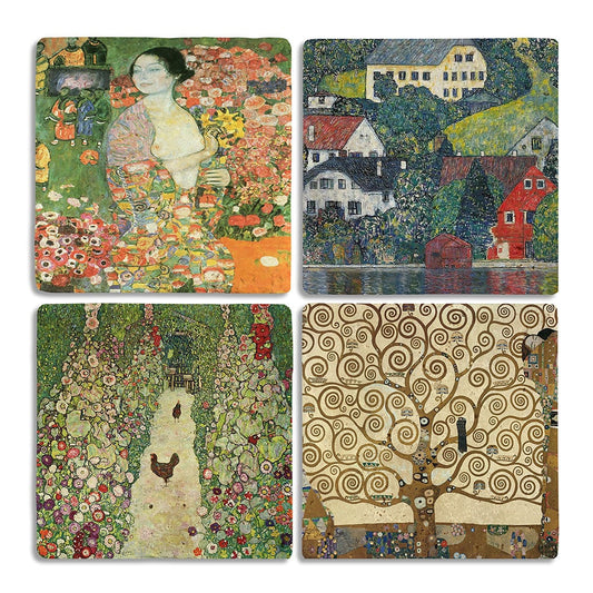 Stone Coasters - Set of 4 Gustav Klimt Paintings