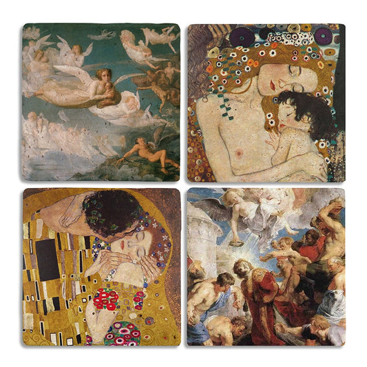 Stone Coasters - Set of 4 Famous Painting Collection Set