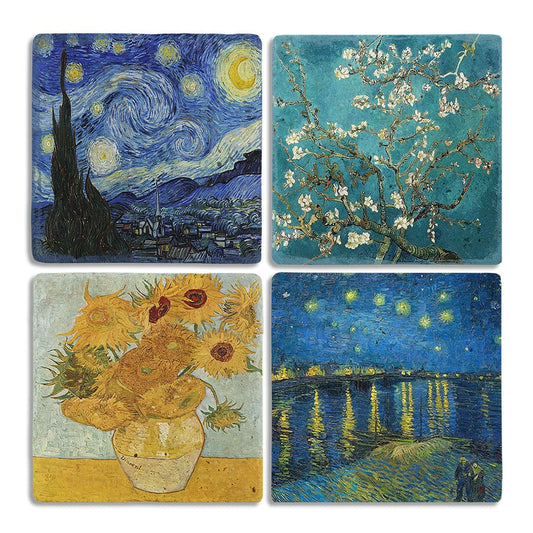 Stone Coasters - Set of 4 Vincent van Gogh Paintings