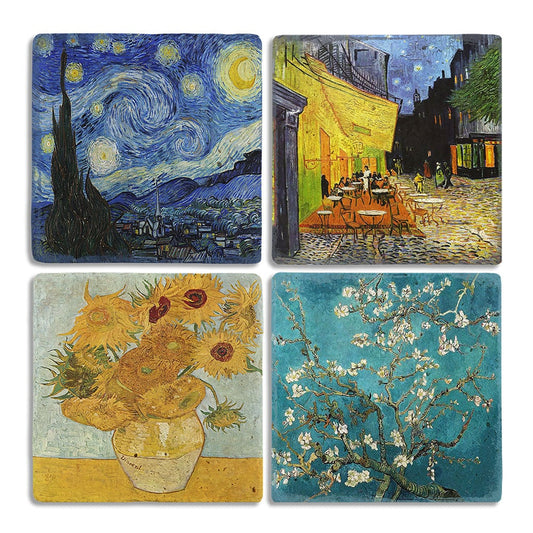Stone Coasters - Set of 4 Vincent van Gogh Paintings
