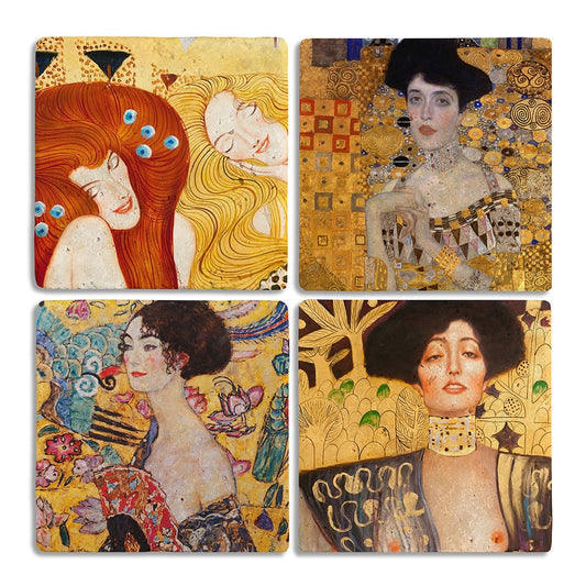 Stone Coasters - Set of 4 Gustav Klimt Paintings