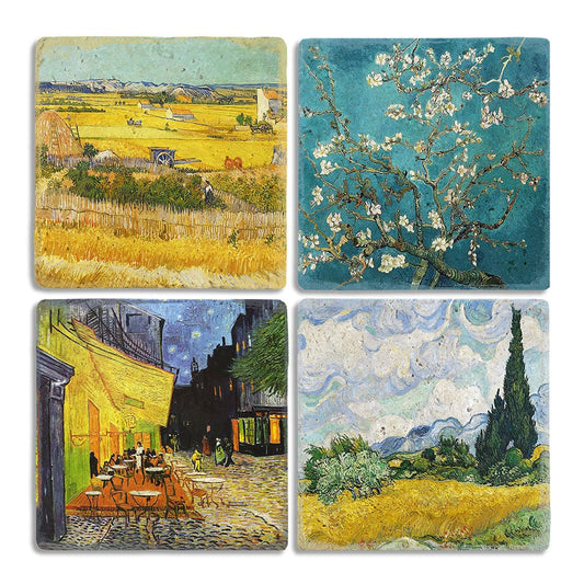 Stone Coasters - Set of 4 Vincent van Gogh Paintings