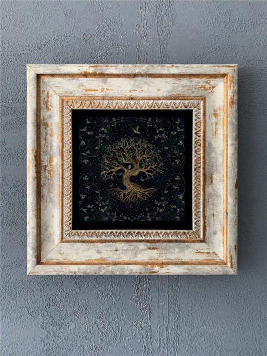 SINGLE FRAME NATURAL STONE WALL DECOR / CDD-40-545 (WALL DECOR)