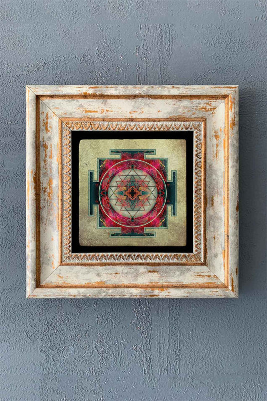 SINGLE FRAME NATURAL STONE WALL DECOR / CDD1-40-1345 (WALL DECOR)