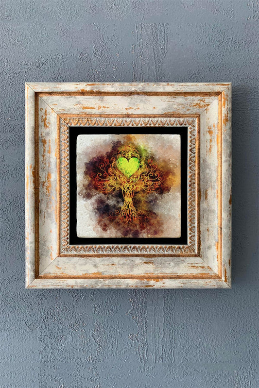 SINGLE FRAME NATURAL STONE WALL DECOR / CDD1-40-1216 (WALL DECOR)