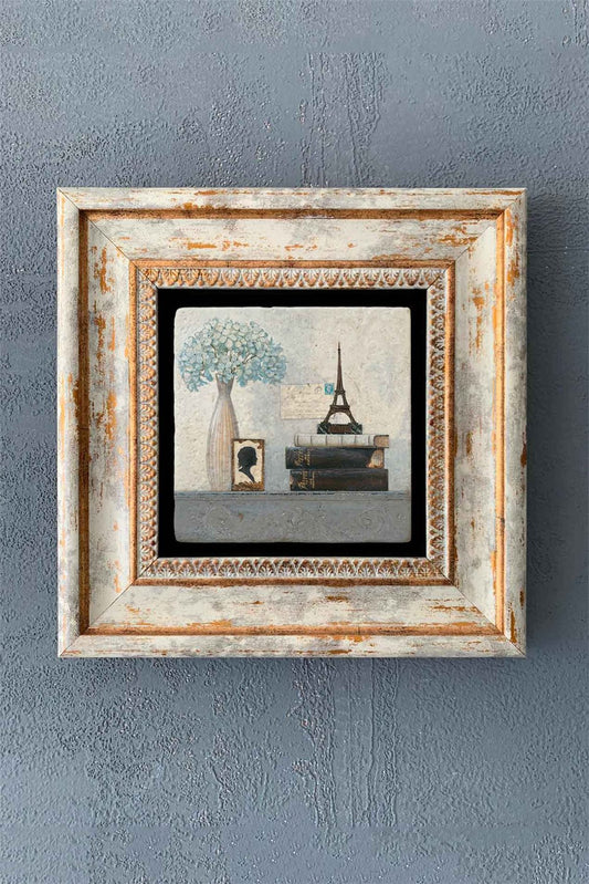 SINGLE FRAME NATURAL STONE WALL DECOR / CDD1-40-1266 (WALL DECOR)