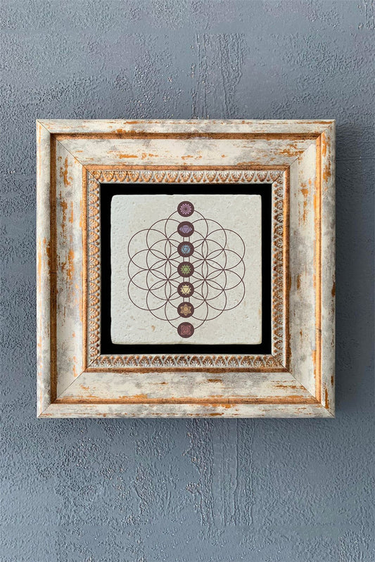 SINGLE FRAME NATURAL STONE WALL DECOR / CDD1-40-1120 (WALL DECOR)