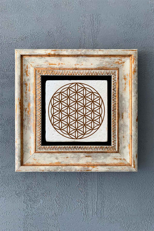 SINGLE FRAME NATURAL STONE WALL DECOR / CDD1-40-7774 (WALL DECOR)