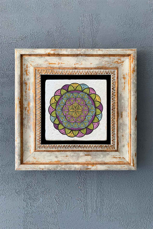 SINGLE FRAME NATURAL STONE WALL DECOR / CDD1-40-1364 (WALL DECOR)