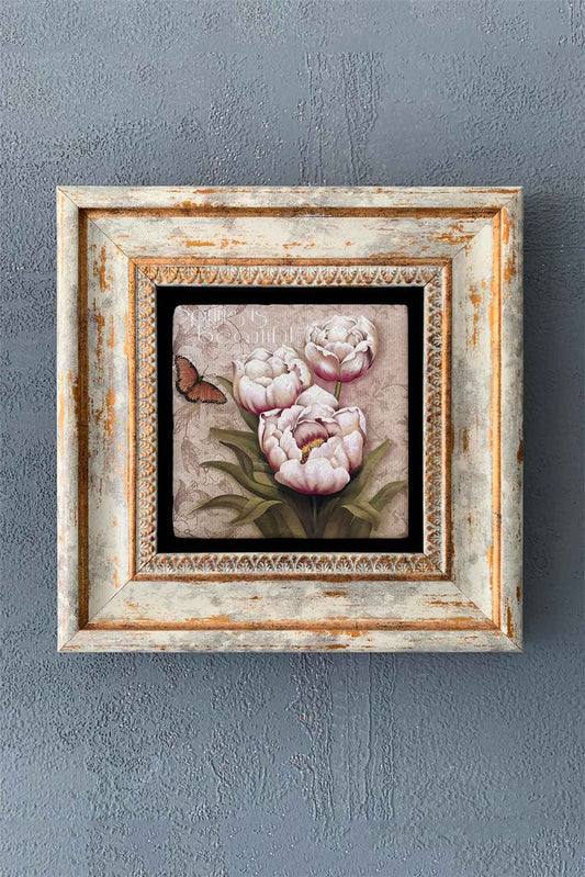 SINGLE FRAME NATURAL STONE WALL DECOR / CDD1-40-1308 (WALL DECOR)