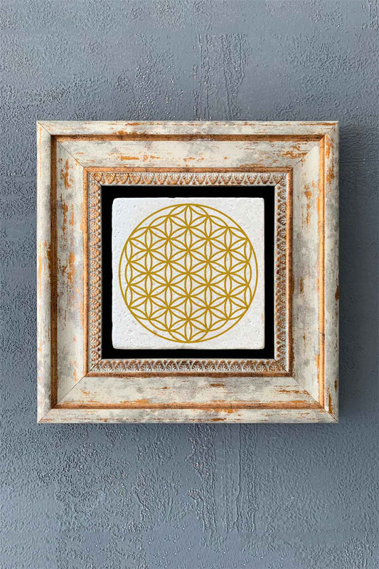 SINGLE FRAME NATURAL STONE WALL DECOR / CDD1-40-7786 (WALL DECOR)