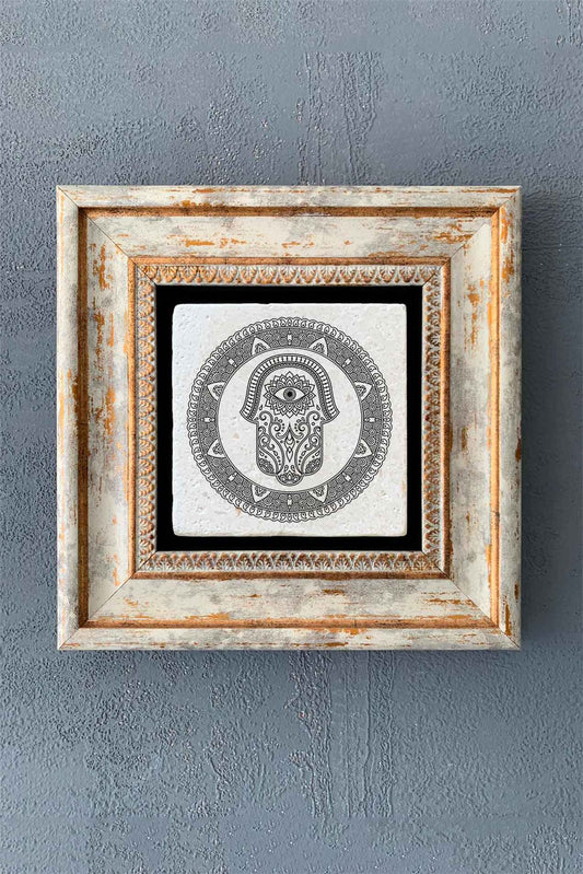SINGLE FRAME NATURAL STONE WALL DECOR / CDD1-40-1375 (WALL DECOR)
