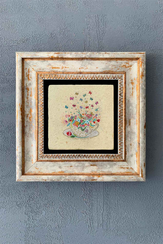 SINGLE FRAME NATURAL STONE WALL DECOR / CDD1-40-1328 (WALL DECOR)