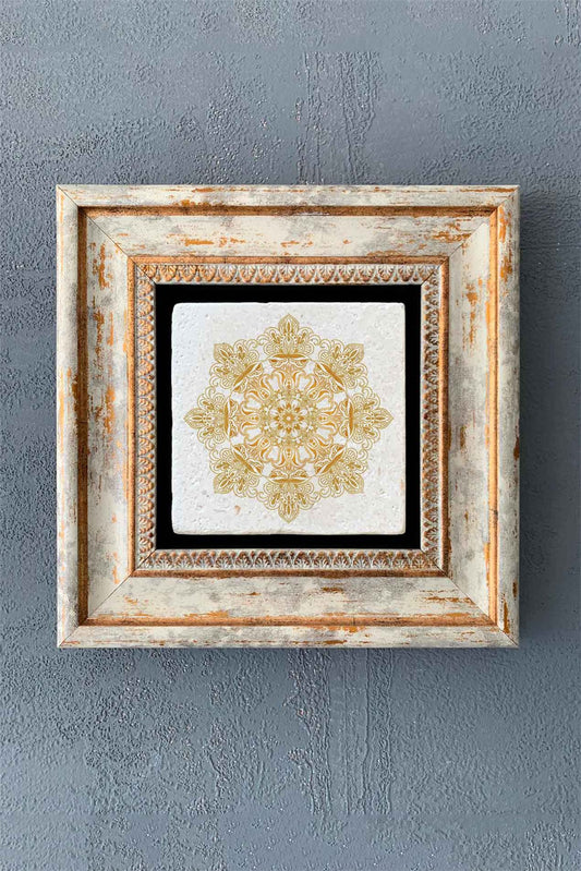 SINGLE FRAME NATURAL STONE WALL DECOR / CDD1-40-1380 (WALL DECOR)