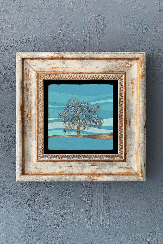 SINGLE FRAME NATURAL STONE WALL DECOR / CDD1-40-1005 (WALL DECOR)