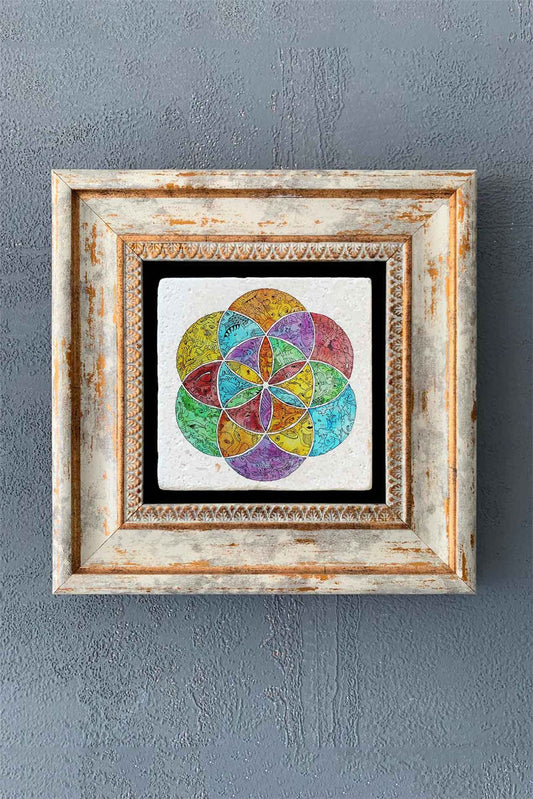 SINGLE FRAME NATURAL STONE WALL DECOR / CDD1-40-1352 (WALL DECOR)