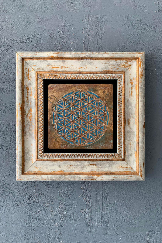 SINGLE FRAME NATURAL STONE WALL DECOR / CDD1-40-1084 (WALL DECOR)