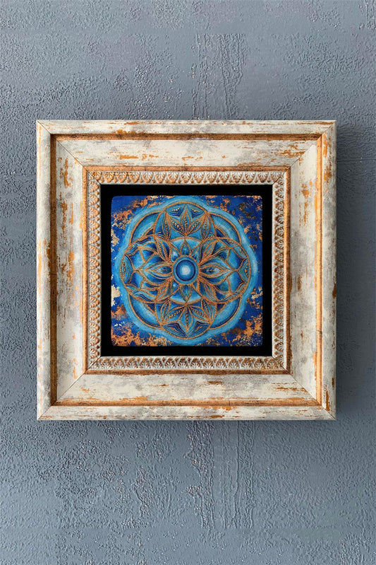 SINGLE FRAME NATURAL STONE WALL DECOR / CDD1-40-1079 (WALL DECOR)