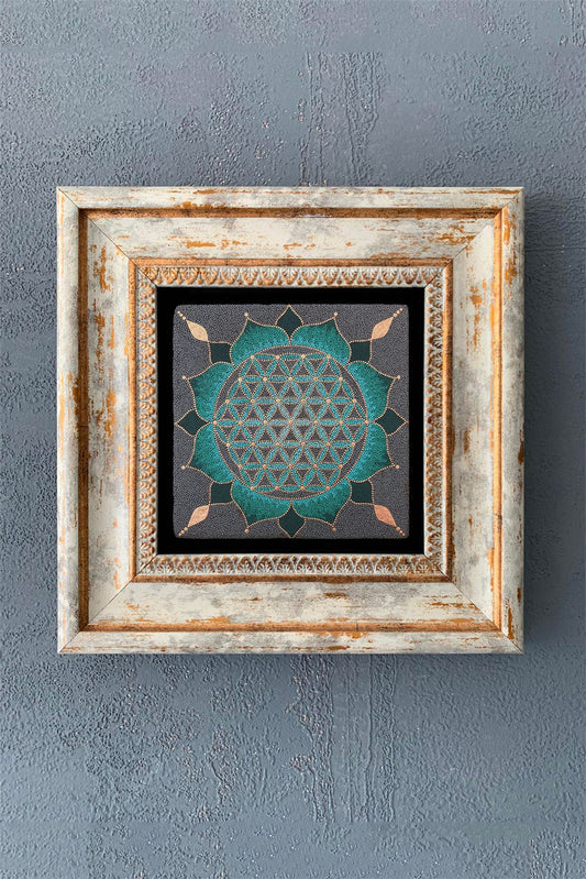 SINGLE FRAME NATURAL STONE WALL DECOR / CDD1-40-1124 (WALL DECOR)