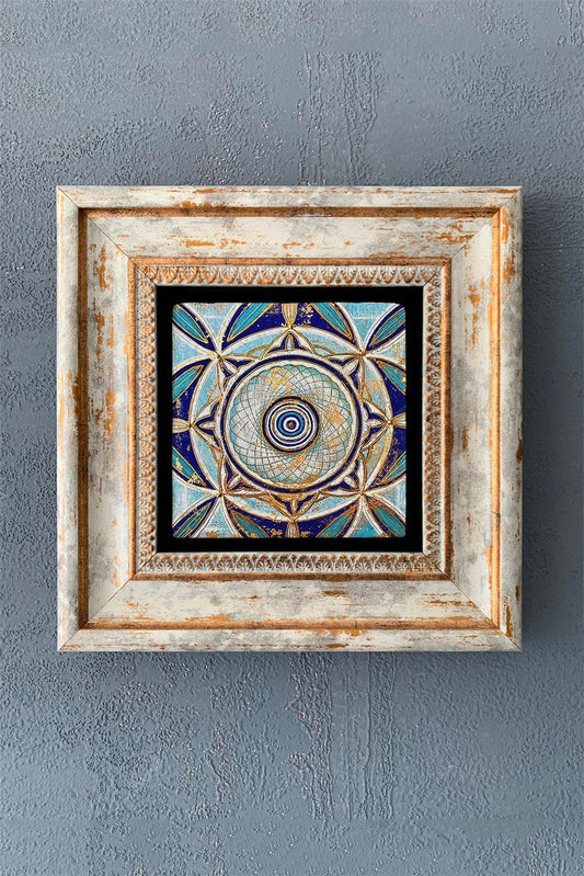 SINGLE FRAME NATURAL STONE WALL DECOR / CDD1-40-1014 (WALL DECOR)
