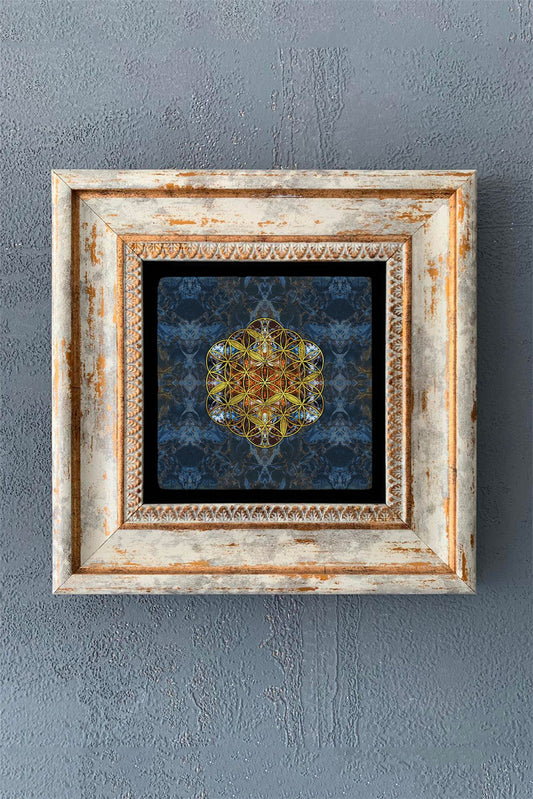 SINGLE FRAME NATURAL STONE WALL DECOR / CDD1-40-1165 (WALL DECOR)