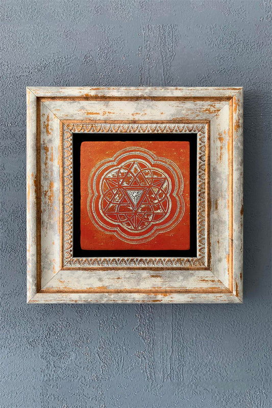 SINGLE FRAME NATURAL STONE WALL DECOR / CDD1-40-1031 (WALL DECOR)