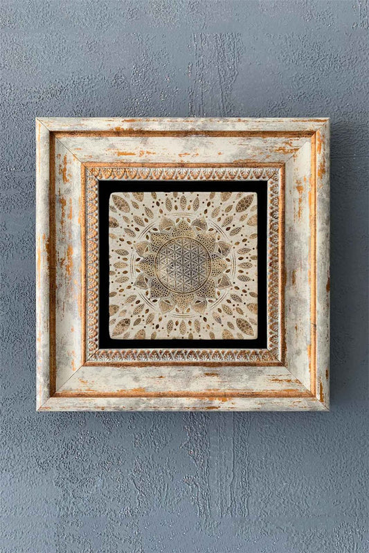 SINGLE FRAME NATURAL STONE WALL DECOR / CDD1-40-1340 (WALL DECOR)