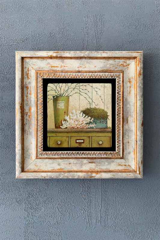 SINGLE FRAME NATURAL STONE WALL DECOR / CDD1-40-1263 (WALL DECOR)