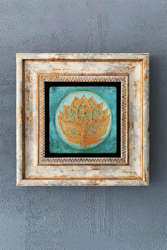 SINGLE FRAME NATURAL STONE WALL DECOR / CDD1-40-1077 (WALL DECOR)