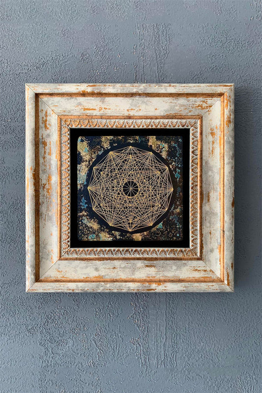 SINGLE FRAME NATURAL STONE WALL DECOR / CDD1-40-1088 (WALL DECOR)