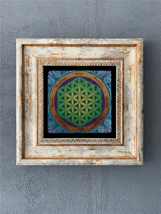 SINGLE FRAME NATURAL STONE WALL DECOR / CDD-40-546 (WALL DECOR)