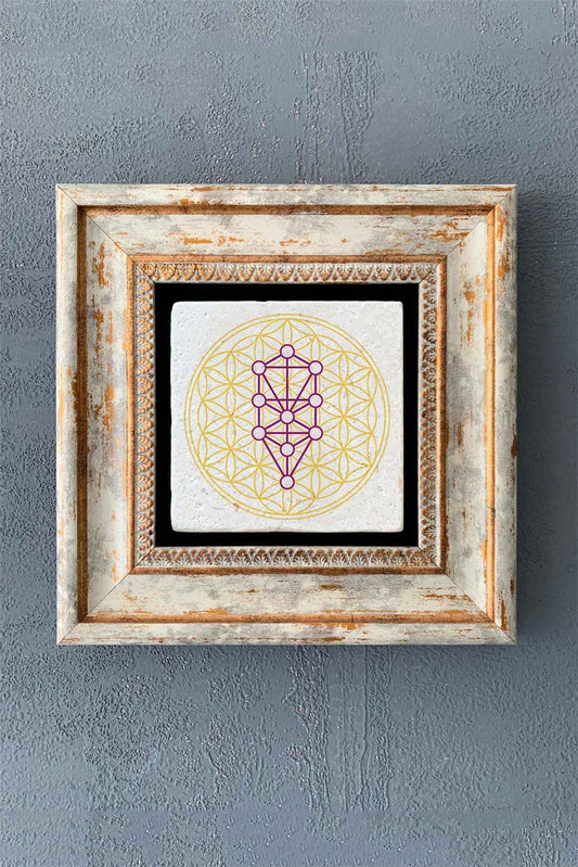 SINGLE FRAME NATURAL STONE WALL DECOR / CDD1-40-1343 (WALL DECOR)