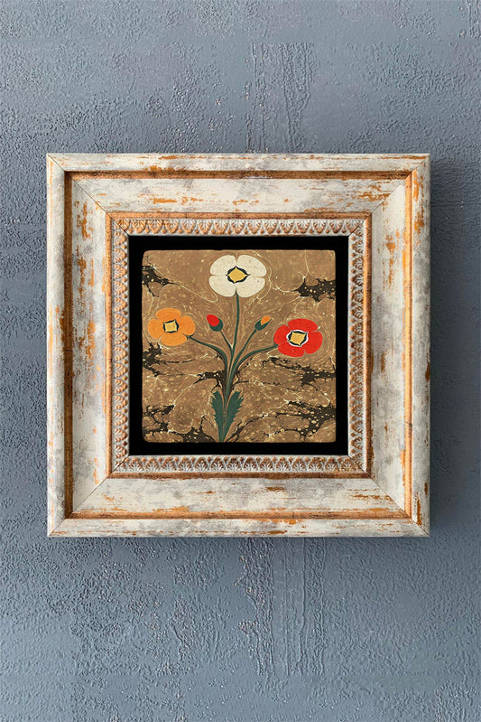 SINGLE FRAME NATURAL STONE WALL DECOR / CDD1-40-1129 (WALL DECOR)