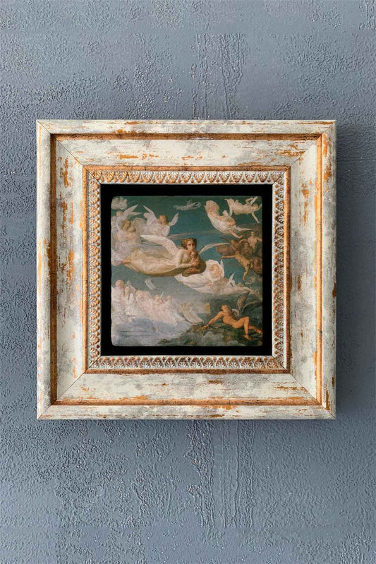 SINGLE FRAME NATURAL STONE WALL DECOR / CDD1-40-1312 (WALL DECOR)