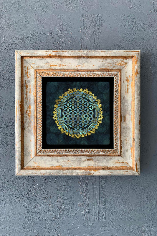 SINGLE FRAME NATURAL STONE WALL DECOR / CDD1-40-1190 (WALL DECOR)