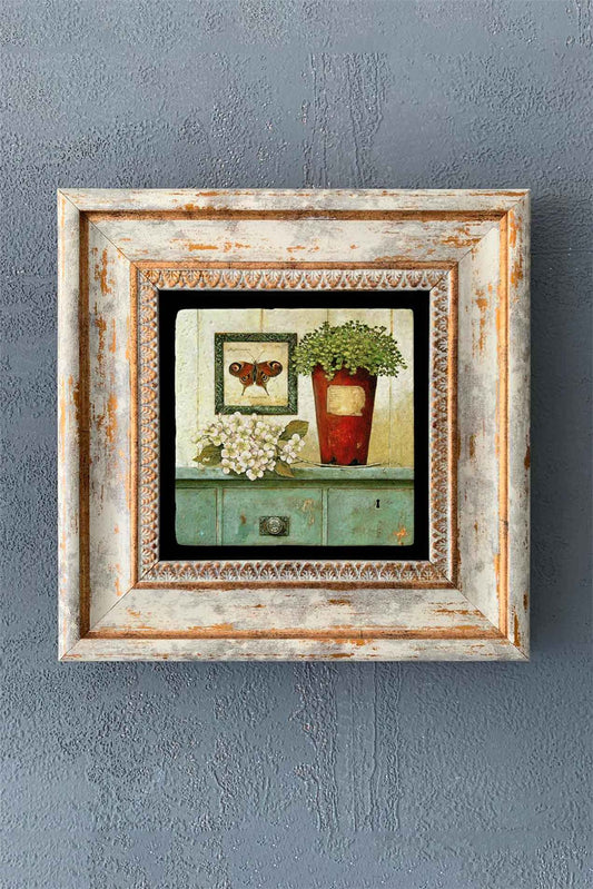 SINGLE FRAME NATURAL STONE WALL DECOR / CDD1-40-1262 (WALL DECOR)