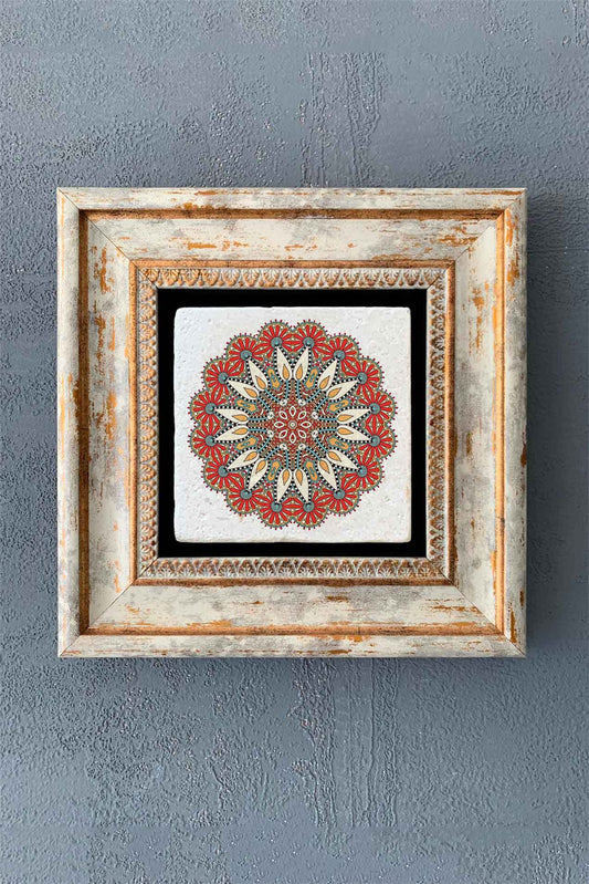 SINGLE FRAME NATURAL STONE WALL DECOR / CDD1-40-1376 (WALL DECOR)