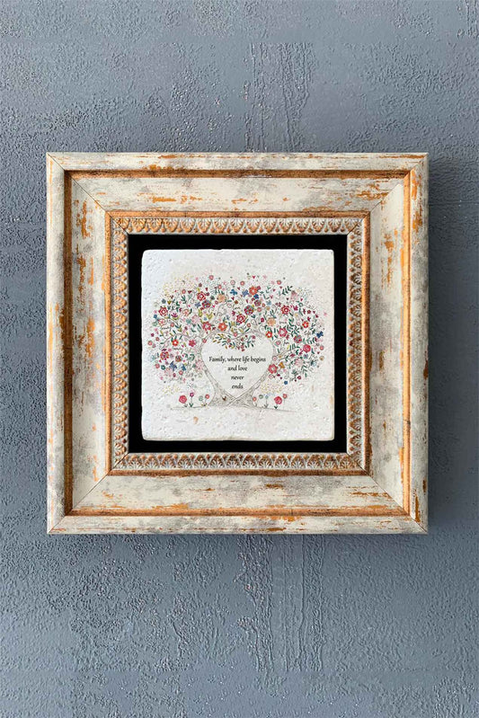 SINGLE FRAME NATURAL STONE WALL DECOR / CDD1-40-1329 (WALL DECOR)