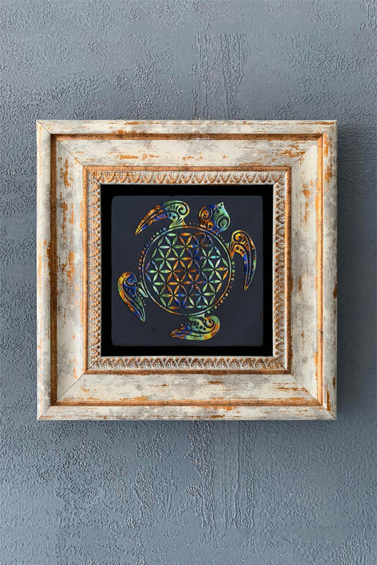 SINGLE FRAME NATURAL STONE WALL DECOR / CDD1-40-1119 (WALL DECOR)