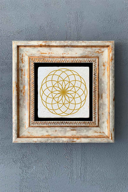 SINGLE FRAME NATURAL STONE WALL DECOR / CDD1-40-7784 (WALL DECOR)