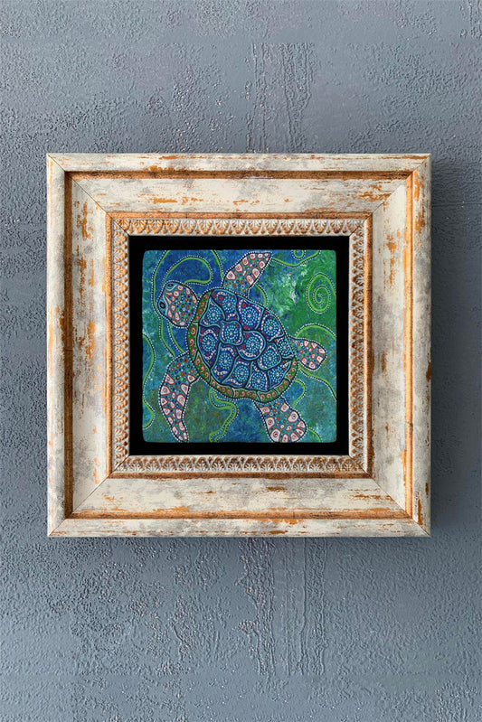 SINGLE FRAME NATURAL STONE WALL DECOR / CDD1-40-1106 (WALL DECOR)