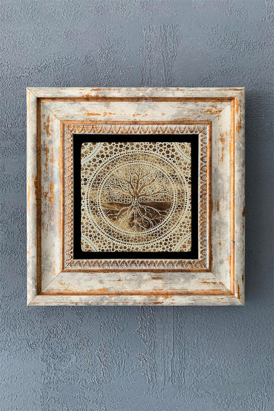 SINGLE FRAME NATURAL STONE WALL DECOR / CDD1-40-1140 (WALL DECOR)