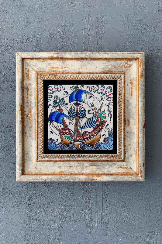 SINGLE FRAME NATURAL STONE WALL DECOR / CDD1-40-1286 (WALL DECOR)