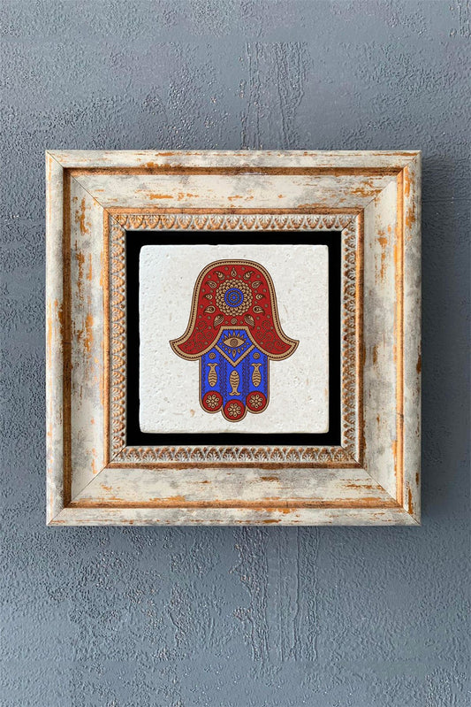 SINGLE FRAME NATURAL STONE WALL DECOR / CDD1-40-1023 (WALL DECOR)