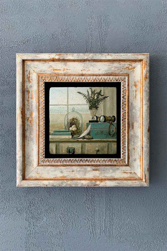 SINGLE FRAME NATURAL STONE WALL DECOR / CDD1-40-1264 (WALL DECOR)
