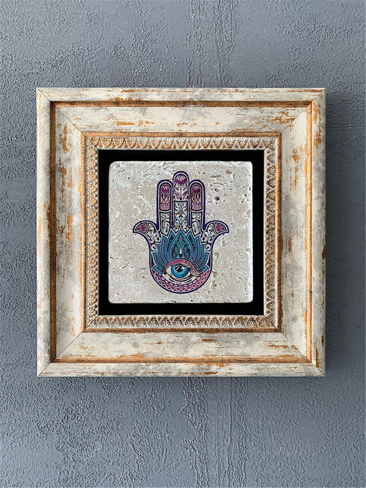 SINGLE FRAME NATURAL STONE WALL DECOR / CDD-40-535 (WALL DECOR)