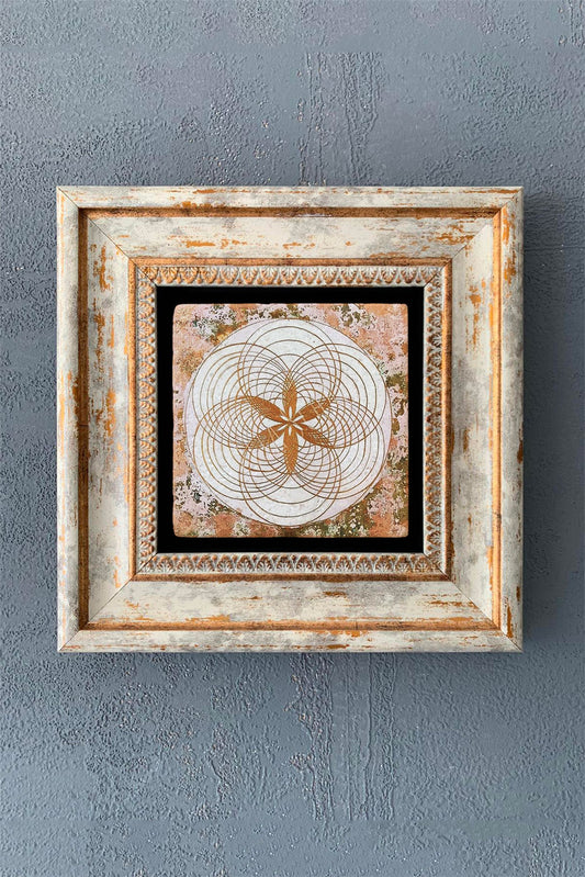 SINGLE FRAME NATURAL STONE WALL DECOR / CDD1-40-1086 (WALL DECOR)