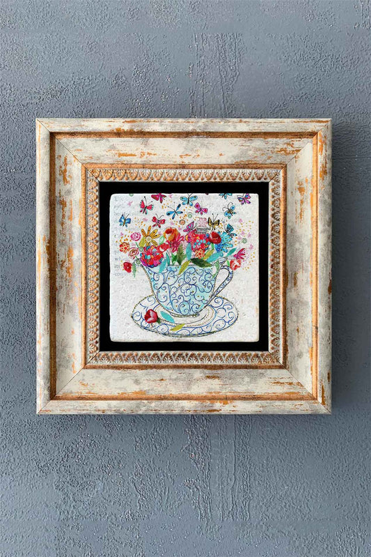 SINGLE FRAME NATURAL STONE WALL DECOR / CDD1-40-1326 (WALL DECOR)