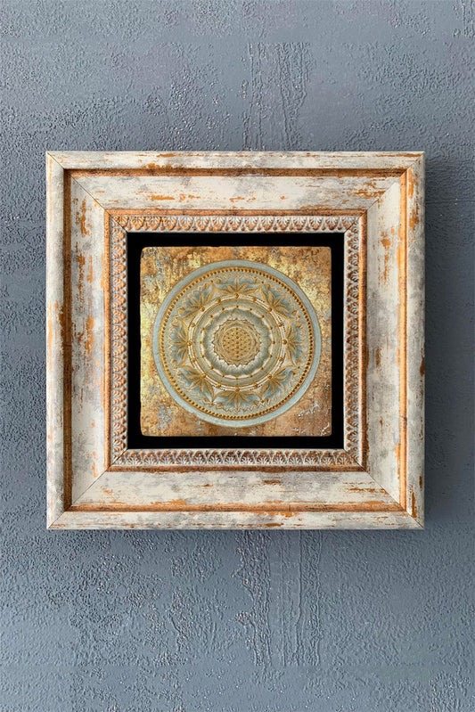 SINGLE FRAME NATURAL STONE WALL DECOR / CDD1-40-1062 (WALL DECOR)